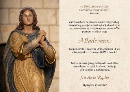 Read more: Poziv mladomisnika  fra Ante Radoš-a na mladu misu u  Seonicu