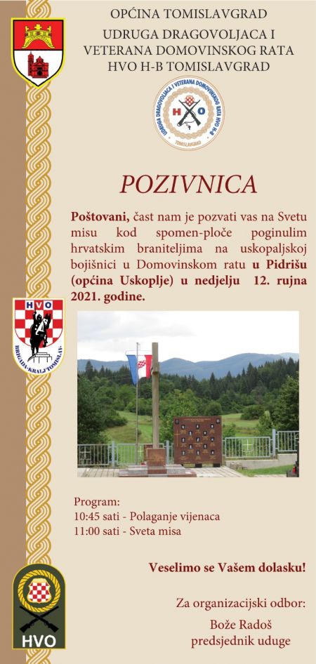 Read more: NAJAVA, KOMEMORACIJE U PIDRIŠU