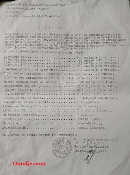 Read more: Milenko Matić  „Leno“  iz Borčana veliki donator za vrijeme  Domovinskog rata