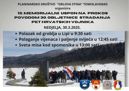 Read more: 30. OBLJETNICA: Memorijalni uspon na Prokos, 30.3.2025. godine  za pet stradalih hrvatskih...